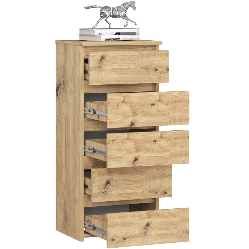 Cassettiera AKORD CL5 Cassettiera Quercia Artisan 40 cm 5 cassetti 40x35x92 cm