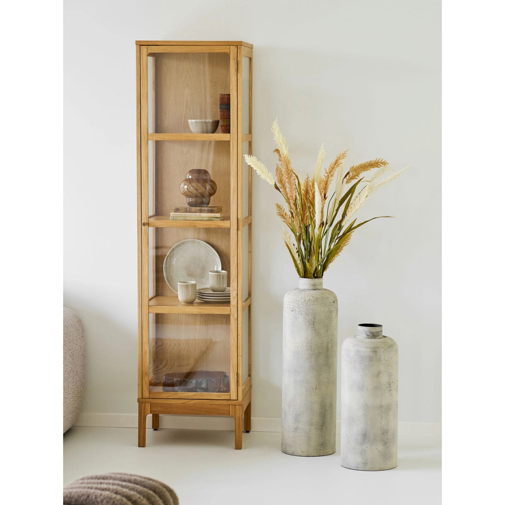 Vaso decorativo in metallo beige anticato House Nordic ø24x78,5 cm