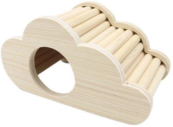 Casa per Hamster in Legno - Rifugio per Hamster - Pelle Animale - Sostenibile - Sicuro - Dimensioni 17x9,5x8,8cm - Casa per Animali