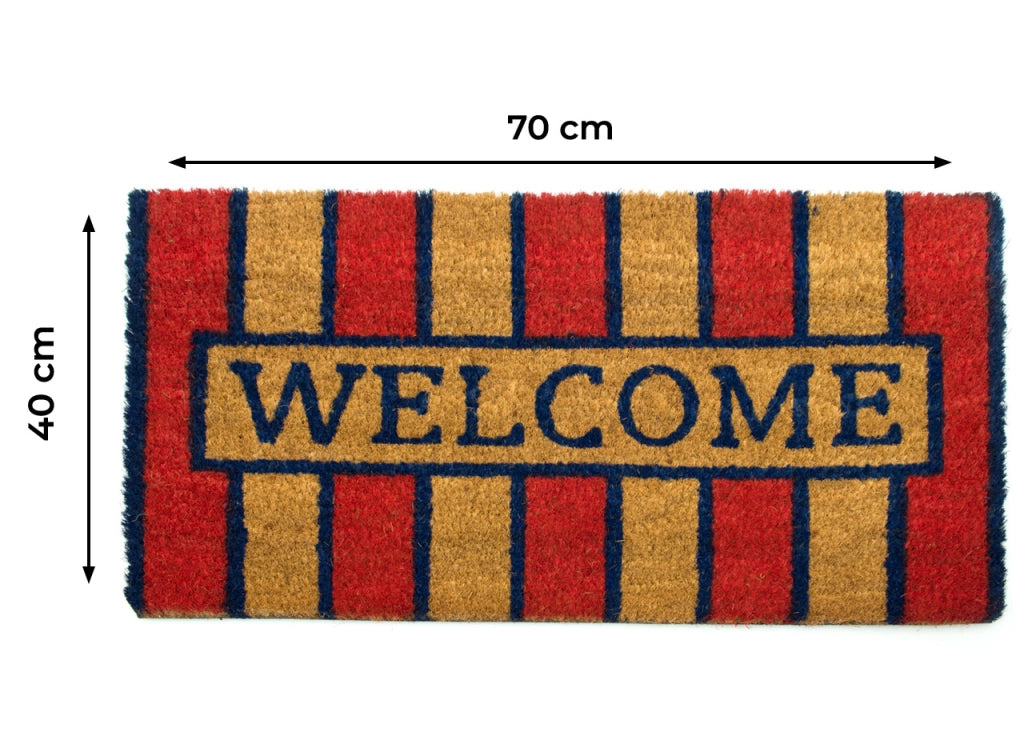 Zerbino Entrata Ingresso Esterno Antiscivolo Cocco Allegro Welcome Giallo Rosso