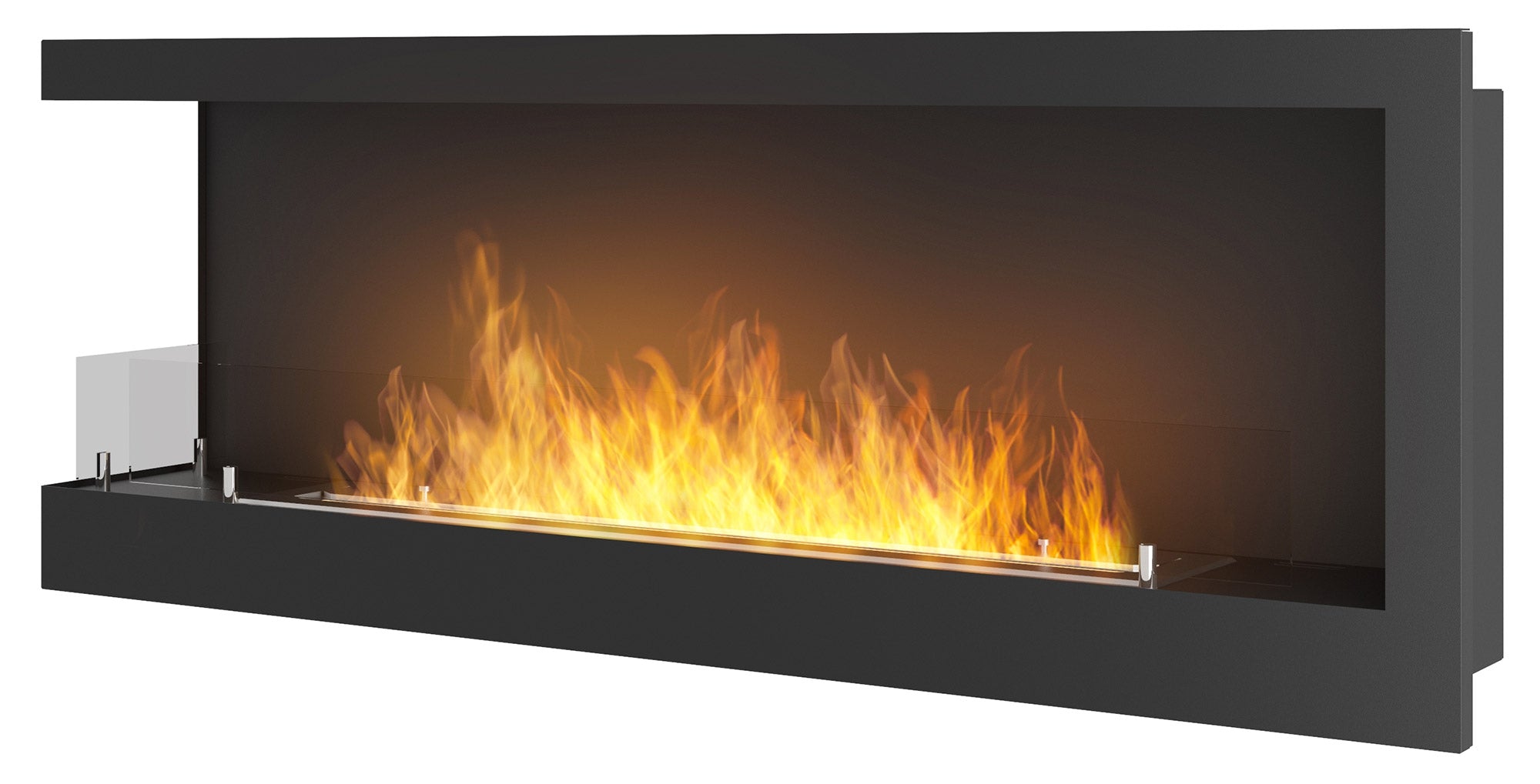 Camino a Bioetanolo da Incasso 120x45 cm Corner 1200 Left Sinistro Nero