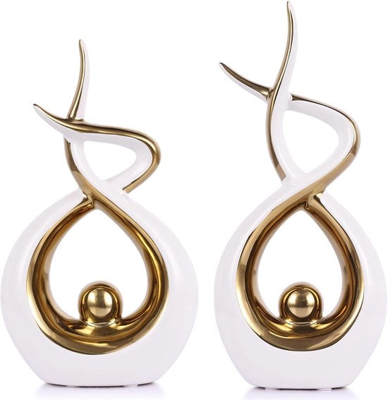 Decorazione Moderna in Cotto, Statue Abstracta per Salotto, Comodino, Credenza TV, Tavolo Salotto, Cucina, Ufficio, Camera da Letto, Arredamento Casa, Punto di Fuga, Idea Regalo Eccellente