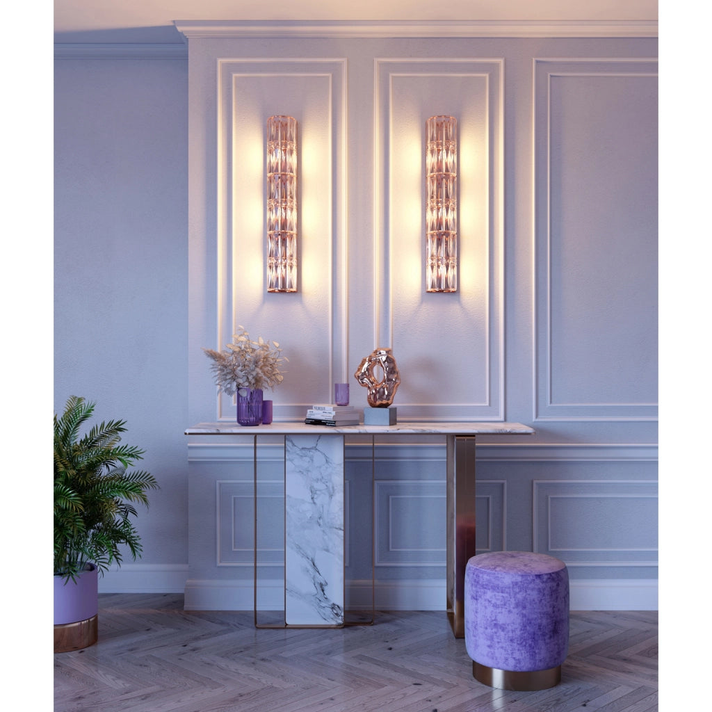 Maytoni applique contemporanea Facet 3 luci E14 oro metallo vetro trasparente