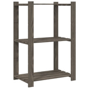 Scaffale a 3 Livelli Grigio 60x38x90 cm in Legno di Pino CFW8793995