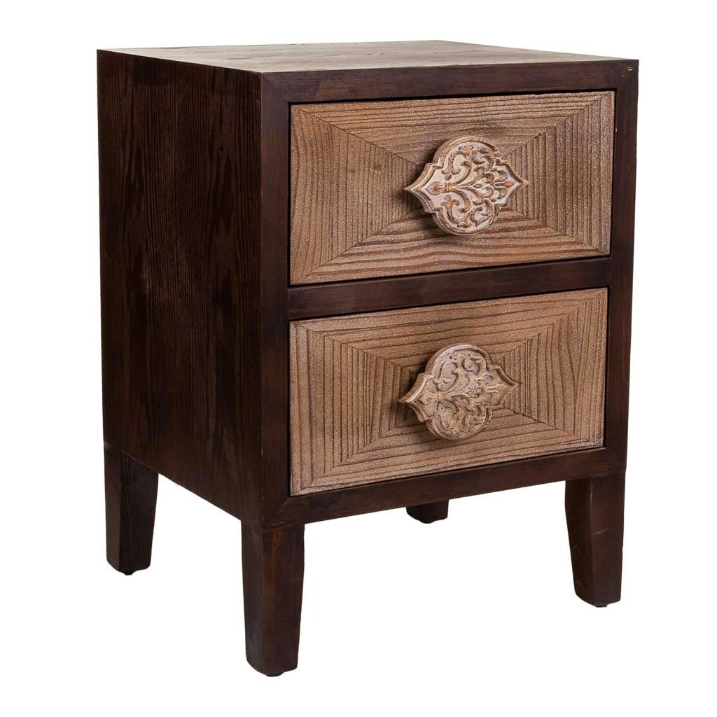 Comodino in legno marrone 45x40x60h