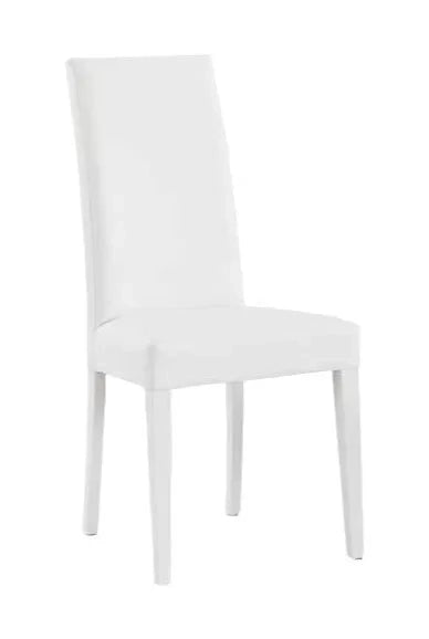 Set 2 sedie moderne legno ecopelle imbottita bianco (577) - Mobili 2G