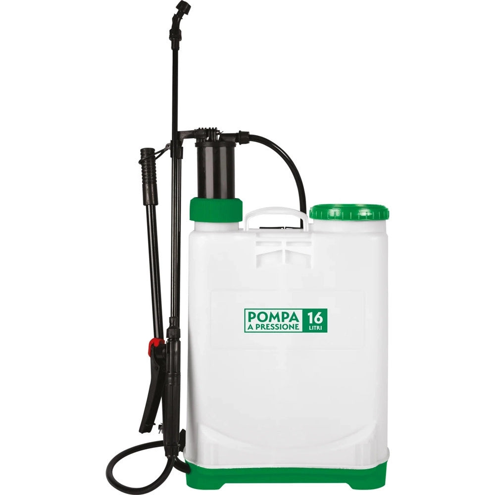 Trade Shop - Pompa A Pressione A Spalla 16lt Irroratrice Valvola Di Sfiato Autonomia 6h Completa -