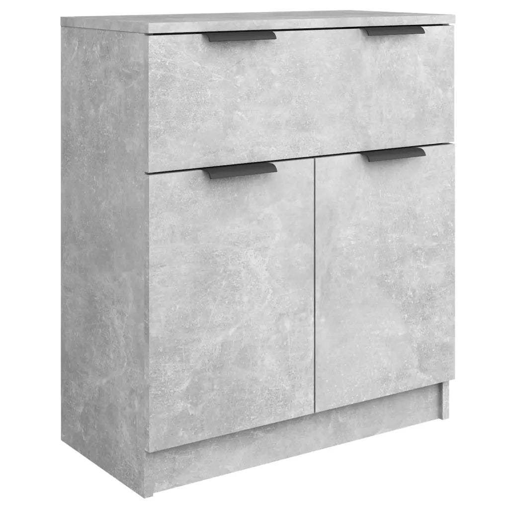 Credenze 3 pz Grigio Cemento in Legno Multistrato
