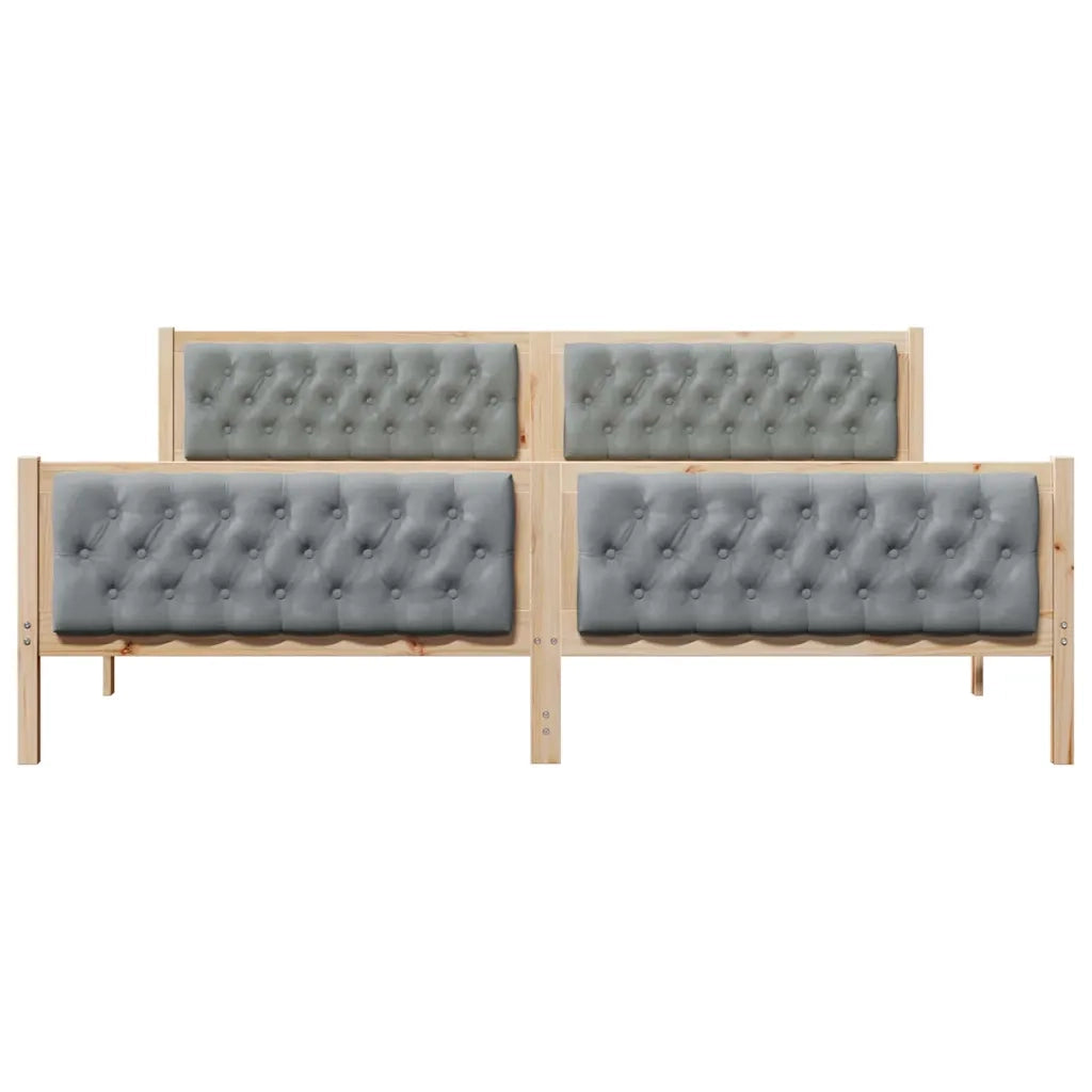 Struttura del letto Grigio chiaro 200 x 200 cm Pino massello 3394268