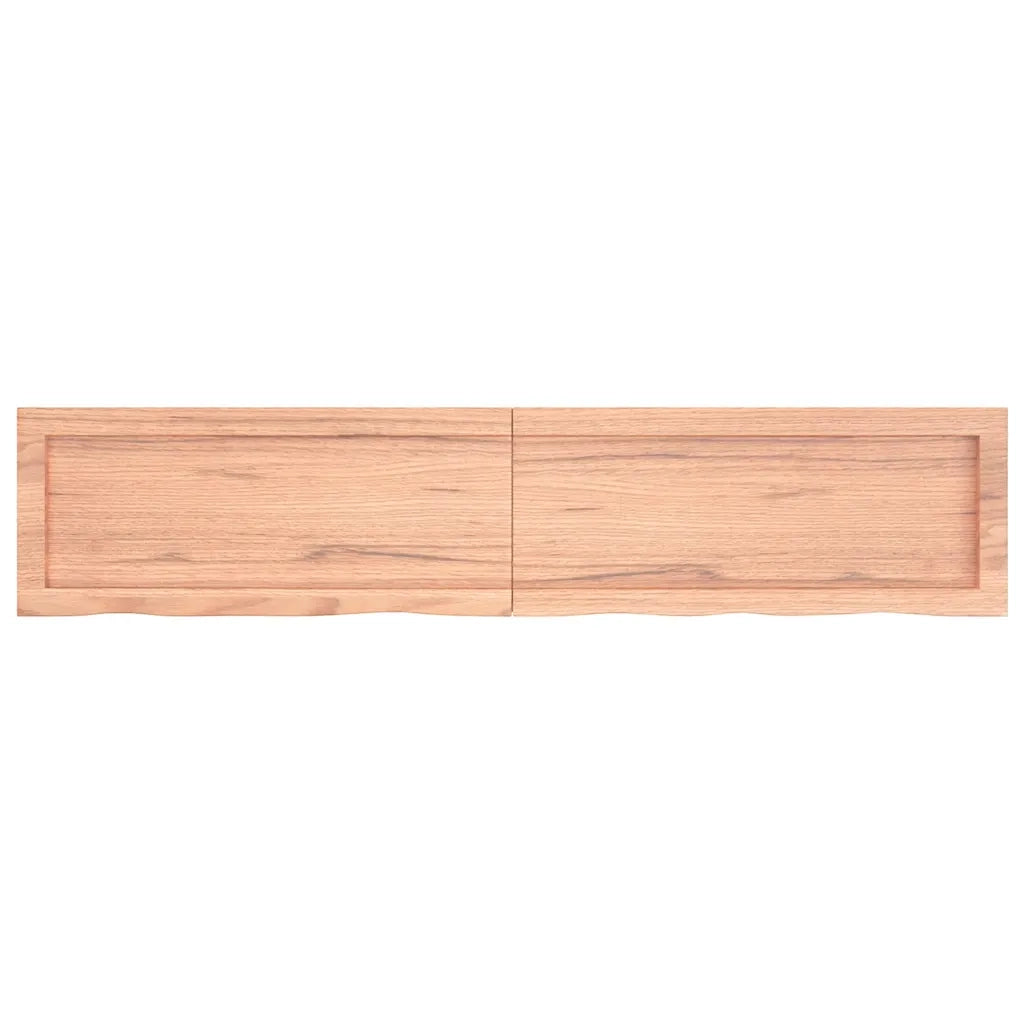 vidaXL Ripiano Muro Marrone 140x30x(2-4) cm Massello Rovere Trattato
