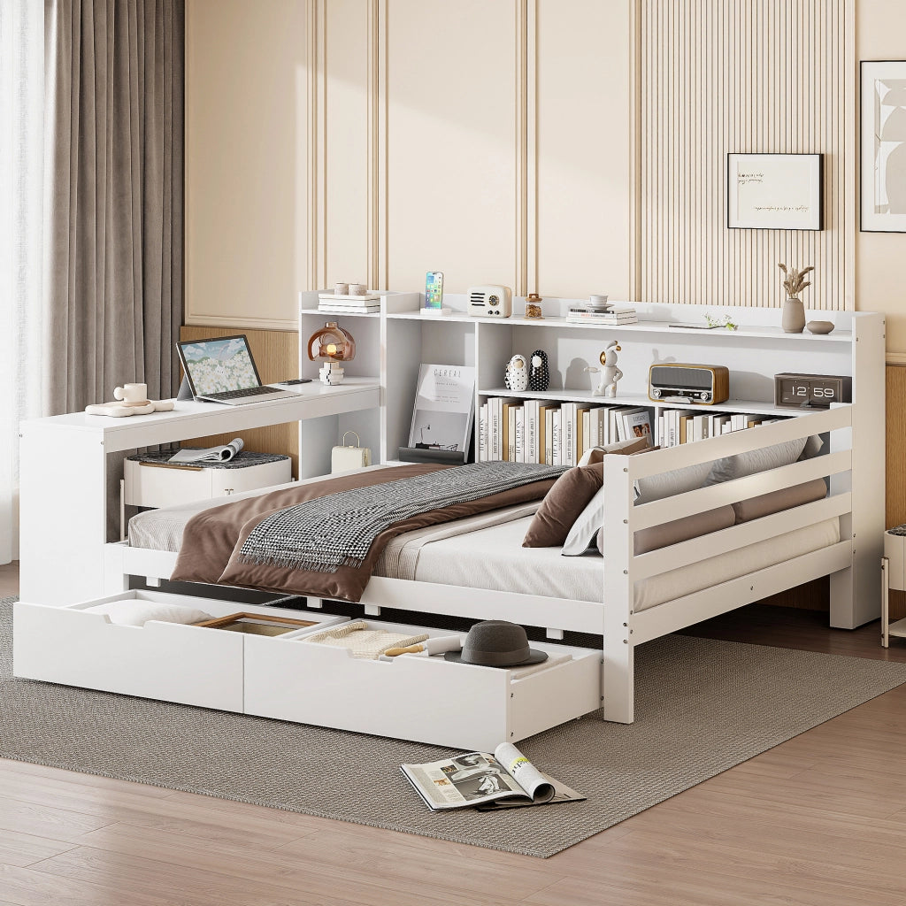 Divano letto funzionale in legno massello 140x200 cm