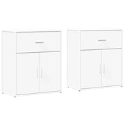 Credenze 2 pz | Madia | Buffet da pranzo | Armadio da pranzo Bianche 60x31x70 cm in Legno Multistrato