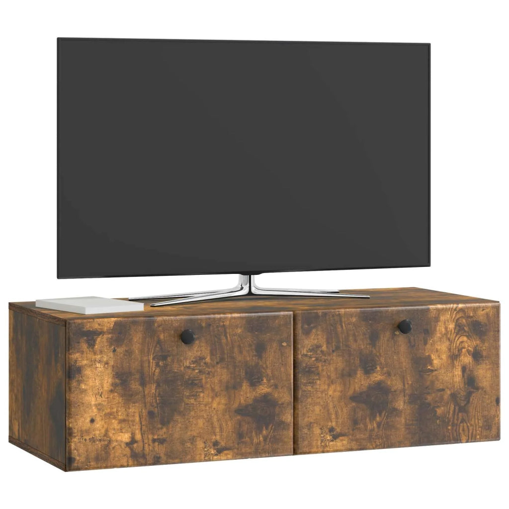 Mobile Porta TV da Muro 98 x 41 x 30 cm Rovere Fumo