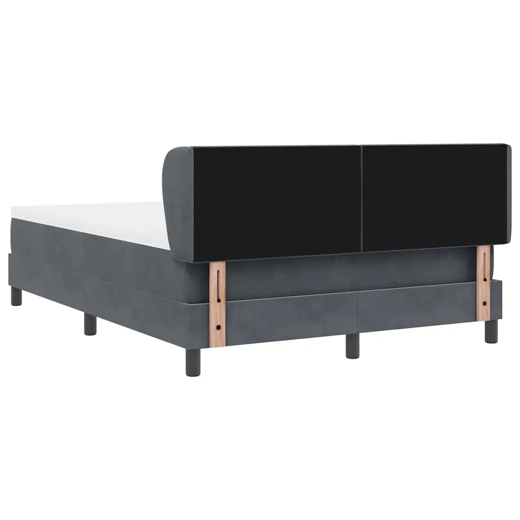 Letto a molle con materasso Grigio scuro 160 x 200 cm Velluto 3340449