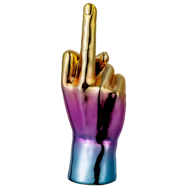 Mano fuck multicolor decorazione resina