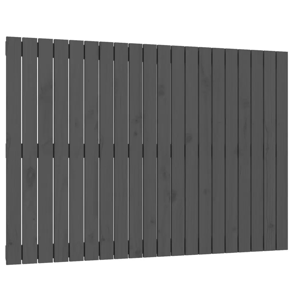 Testiera | Testata da Parete Grigia 127,5x3x90 cm Legno Massello di Pino