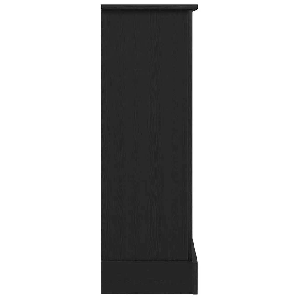 vidaXL Cornice per Camino Rovere Nero 90x30x90 cm in Truciolato