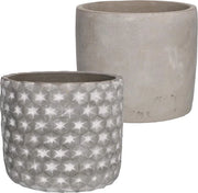 Vaso ornamentale per piante 13 x 12 cm - decorativo cemento - piante fiori - ETNO rotolo liscio