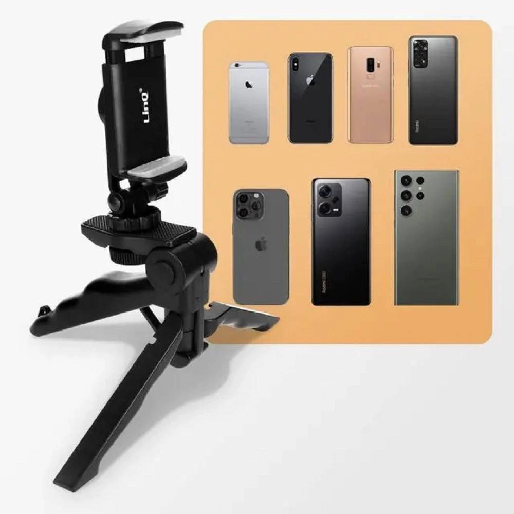 Trade Shop - Staffa Supporto Base Per Smartphone Rotante A 360° Con Staffe Triangolari Jt3832 -