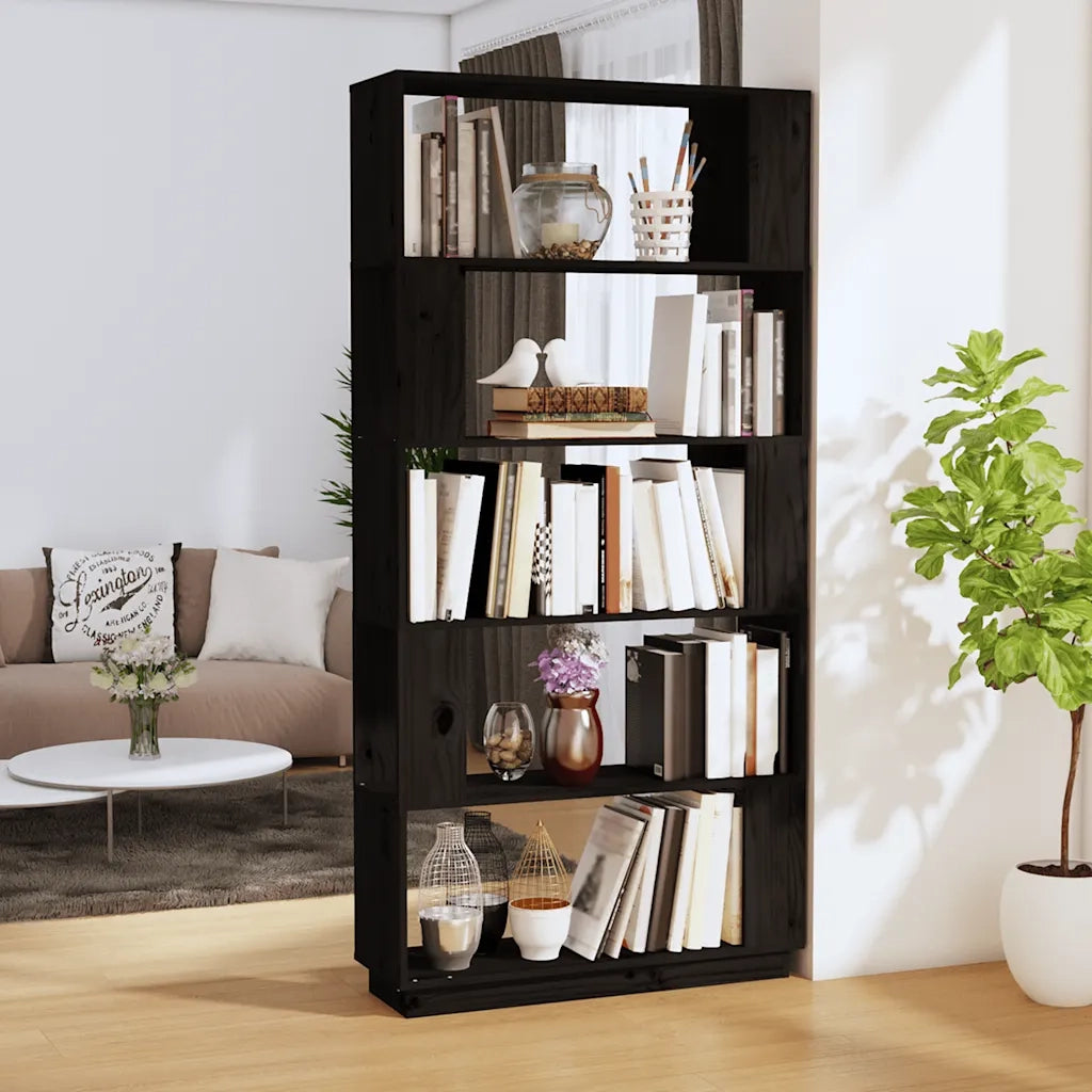 Libreria/Divisorio Bianco 80x25x163,5 cm Legno Massello 814068