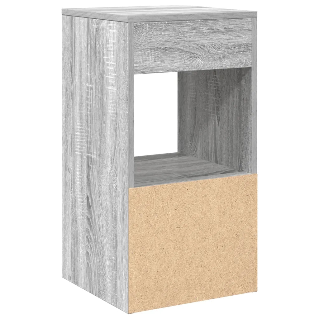 Comodini con Cassetto 2 pz-Set di 2 Tavolino da notte Grigio Sonoma 35x34x66,5 cm