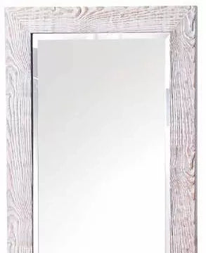 Specchiera rettangolare in legno laccata bianca sabbiata misure l.180x70