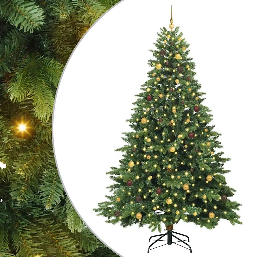 Albero di Natale artificiale con 300 LED Verde 240 cm PE e PVC 3397572