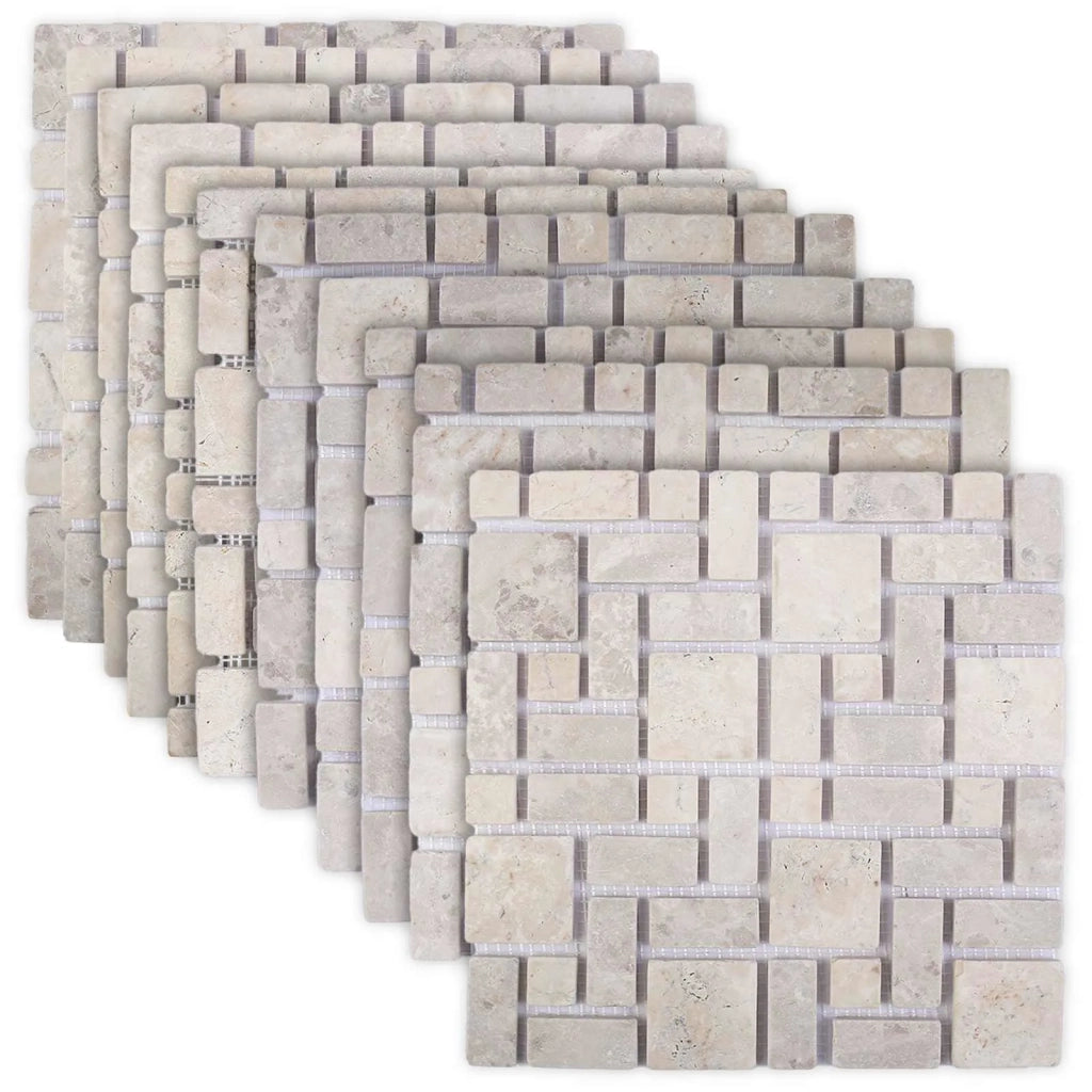 Piastrelle Mosaico Crema 30 x 30 cm Marmo 42033525