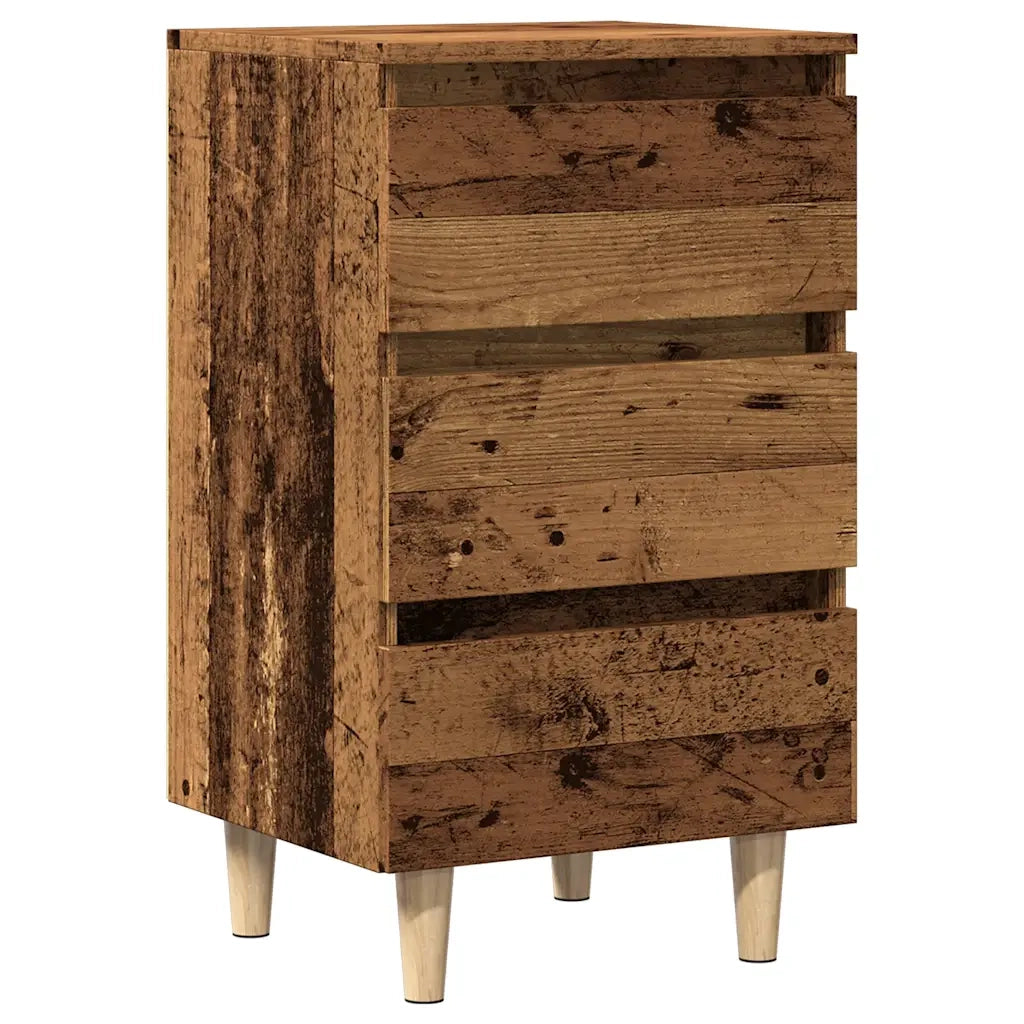 Comodino | Armadio da Notte | Mobiletto da notte Legno Vecchio 40x35x69 cm in Legno Multistrato