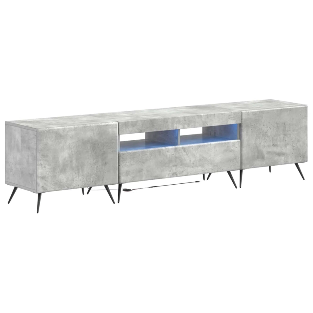 Mobile TV LED a 5 pezzi Grigio Cemento Legno ingegnerizzato 3416923