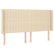 Testiera | Testata ad Orecchio Crema 203x23x118/128 cm in Tessuto