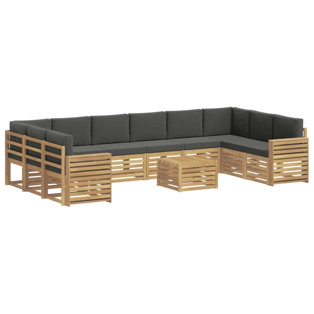 Set di divani da esterno 11 pcs Bianco e Antracite 3392632