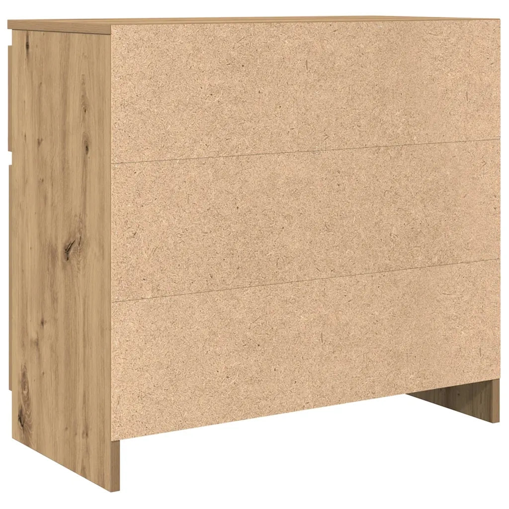 Credenza con Cassetto Rovere Artigianale 71x35x65 cm Truciolato 861606