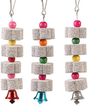 Set di giocattoli per uccelli 3 pezzi, giocattoli per pappagalli, grandi giocattoli da mordere per uccelli, adatti per piccoli e medi uccelli e animali domestici (colore casuale)