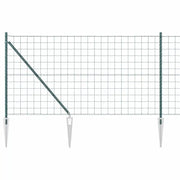 Recinzione da Giardino | Recinzione con Posto Verde 1,4 x 10 m Acciaio e PVC