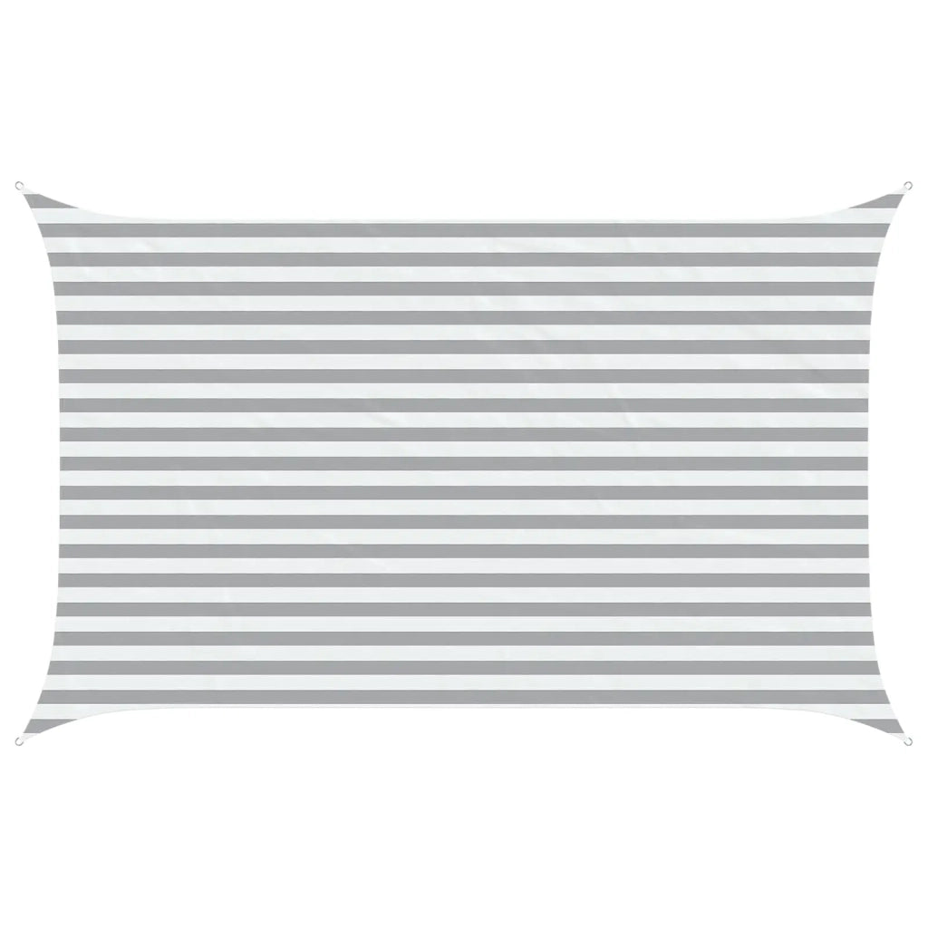 Vela da ombra solare-Telo Ombra-Vela Ombreggiante-Parasole a Vela Grigio chiaro e bianco 4 x 2,5 m