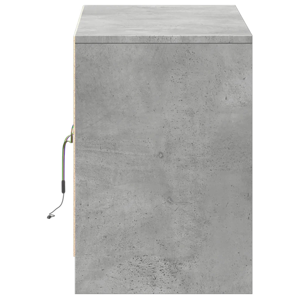 Mobile Porta TV con LED Grigio Cemento 100x34x50 cm Truciolato 852190