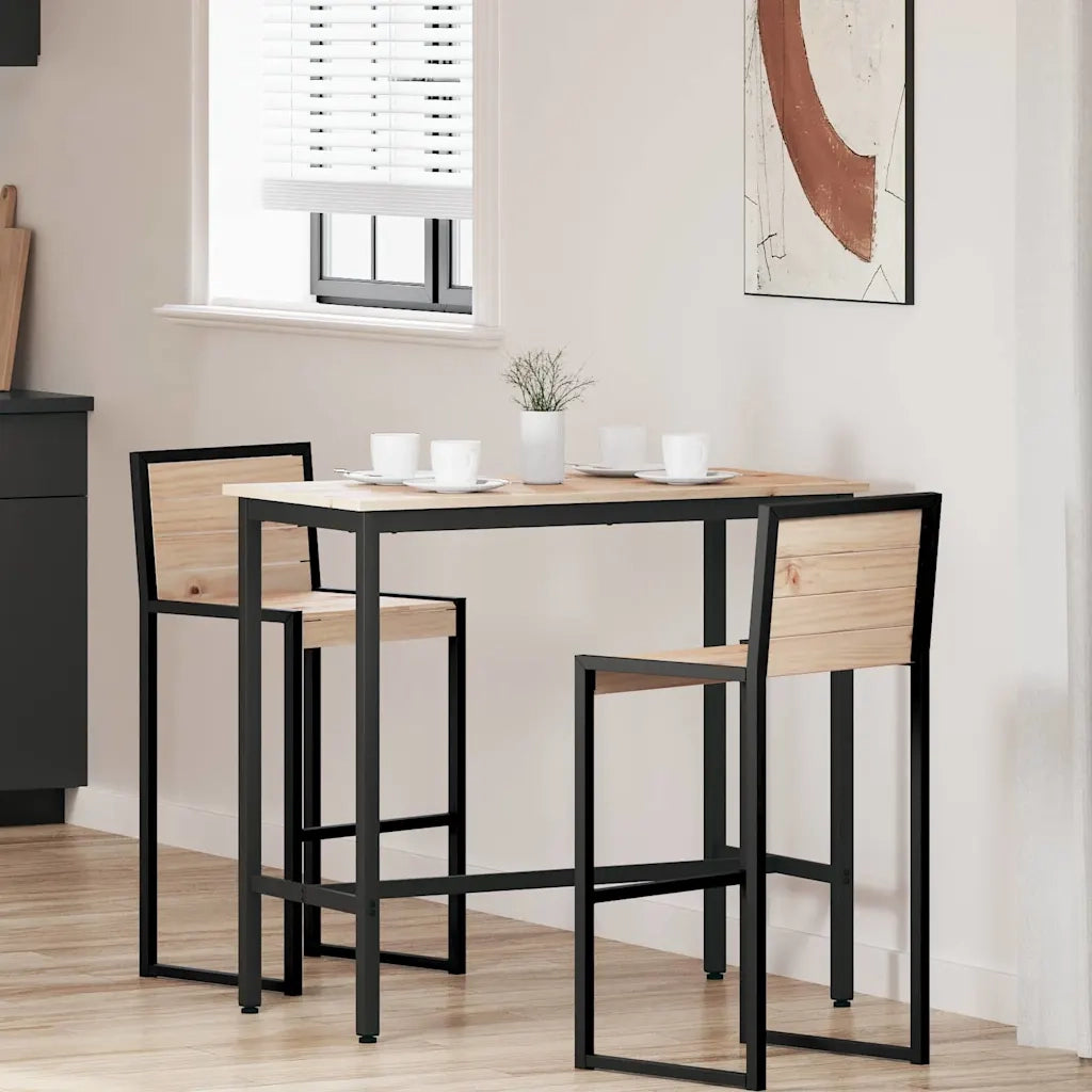 tavolo Naturale 100 x 50 x 91 cm Legno ingegnerizzato e acciaio CFW9971505
