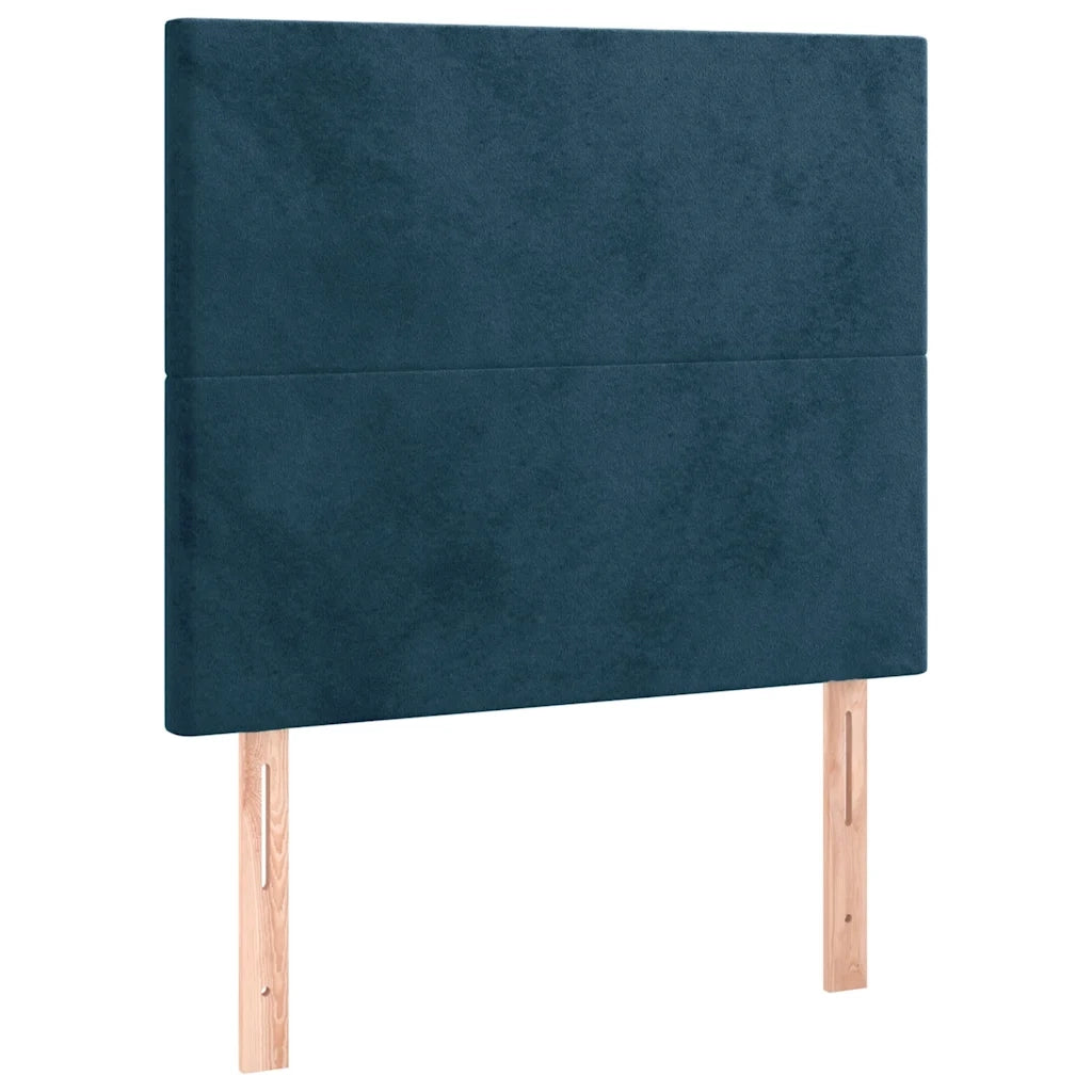 Testiera-Testata-Testiera Decorativa Blu Scuro 90x5x118/128 cm Velluto 521271