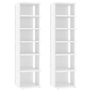 Scarpiere 2 pz | Mobile per scarpe Bianche 27,5x27x102 cm in Legno Multistrato