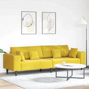 Divano con cuscino-Sofa con cuscino-Divanetto Giallo 250 x 77 x 76 cm Velluto