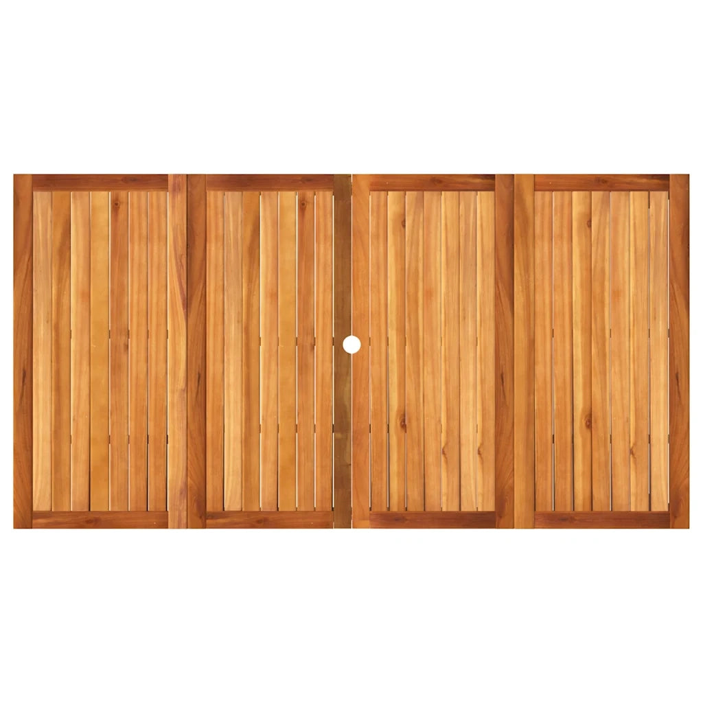 Tavolo da Giardino Beige 180x90x75 cm Polyrattan e Legno Acacia 366281