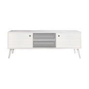 Porta tv in legno abete spazzolato bianco 160x45x55 (883) - Mobili 2G