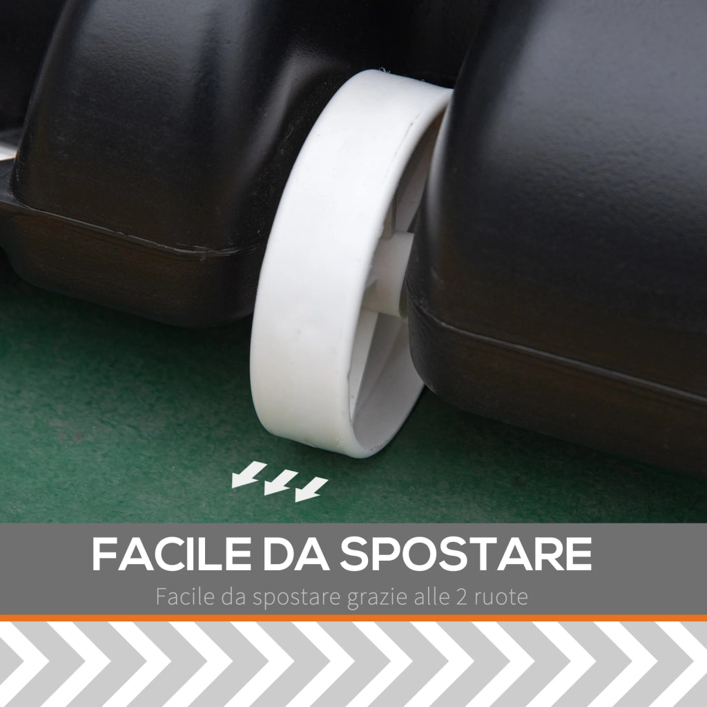 EasyComfort Canestro Basket per Adulti con Tabellone in PVC Regolabile 210-260cm Ruote Integrate Bianco