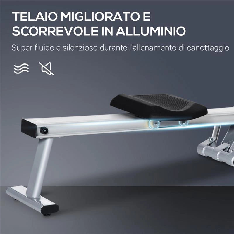 VOGATORE A 12 RESISTENZE CON MONITOR DIGITALE E STRUTTURA IN ALLUMINIO E ACCIAIO