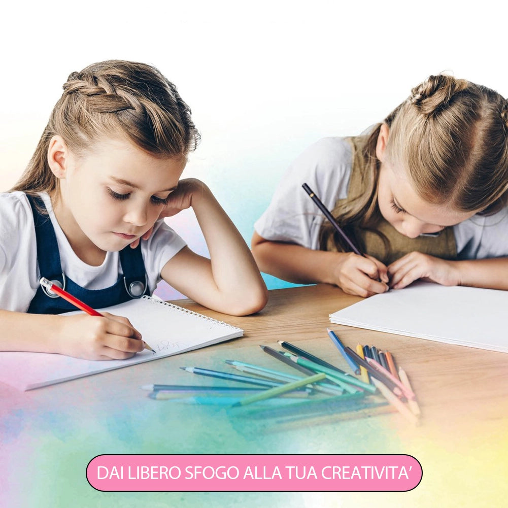 Valigetta in Legno con Colori 180 Pezzi Valigia Artista per Colorare Disegnare