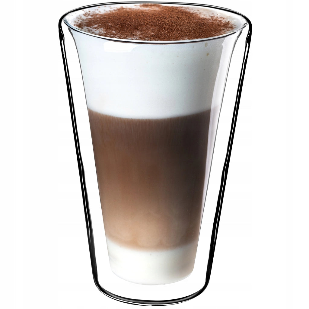 KADAX, 4 grandi bicchieri termici a doppia parete da 470 ml per caffè, tè e latte.