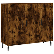 Credenza | Madia | Buffet da pranzo | Armadio da pranzo Rovere Fumo 90x34x80 cm in Legno Multistrato
