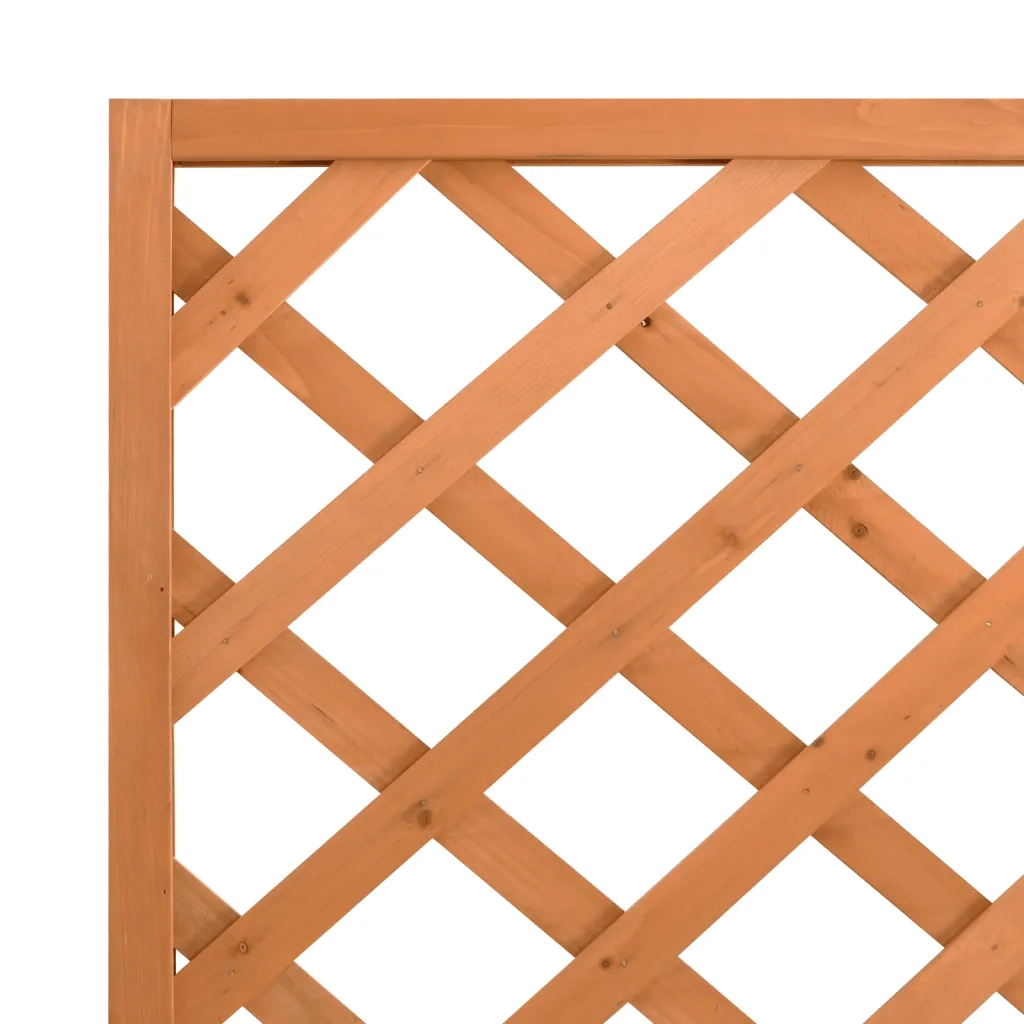 Fioriera con Traliccio Marrone 90x35x180 cm in Massello di Abete 365479
