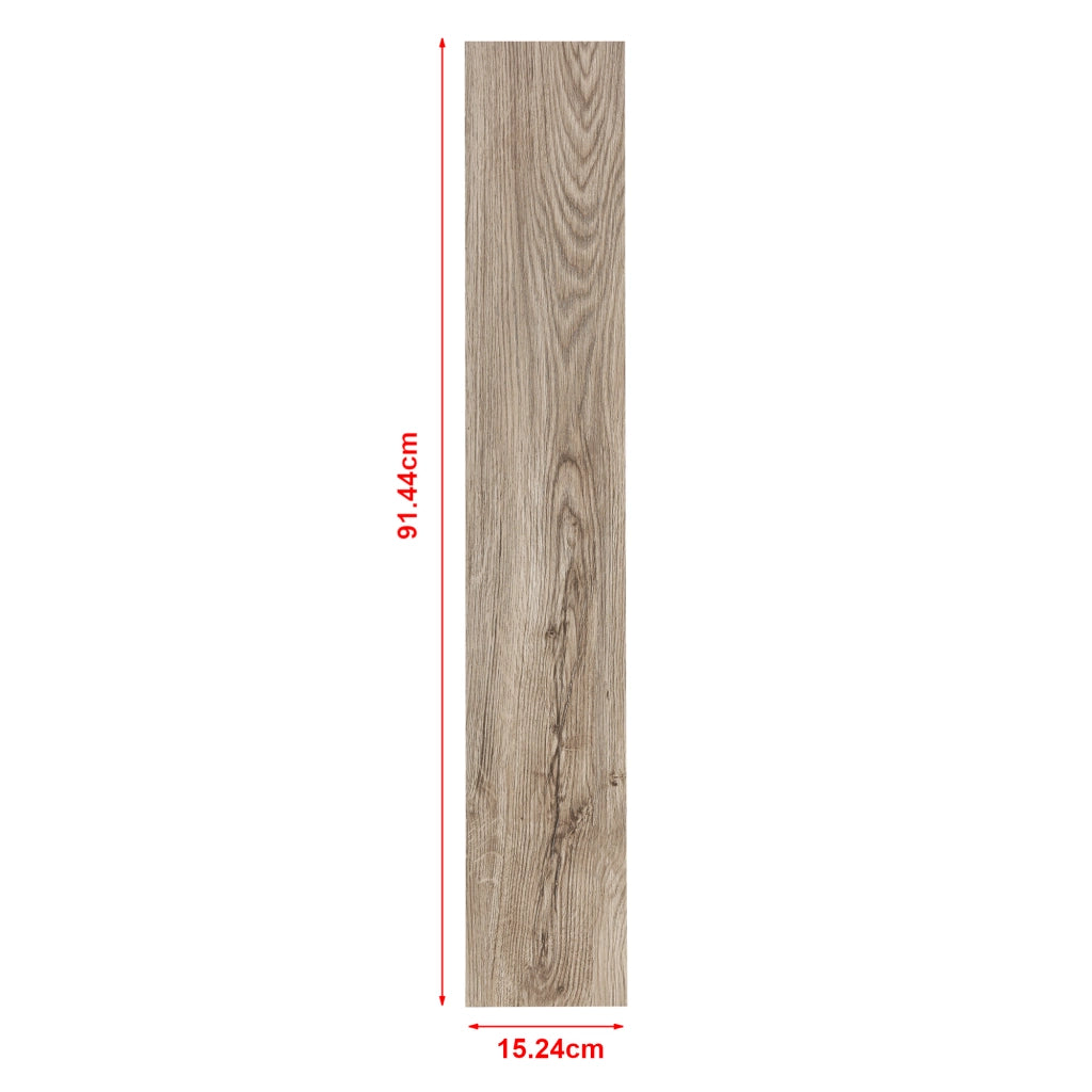 Piastrelle Adesive in PVC (7 listoni = 0,975 m²) Laminato Vinilico Fai da Te Pavimentazione Autoadesiva Rivestimento per Spazi Interni - Effetto Rovere Opaco